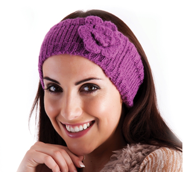 WOMENS GIRLS LADIES WOOL KNITTED HEADBAND WINTER SKI HAIR BAND EARMUFFS